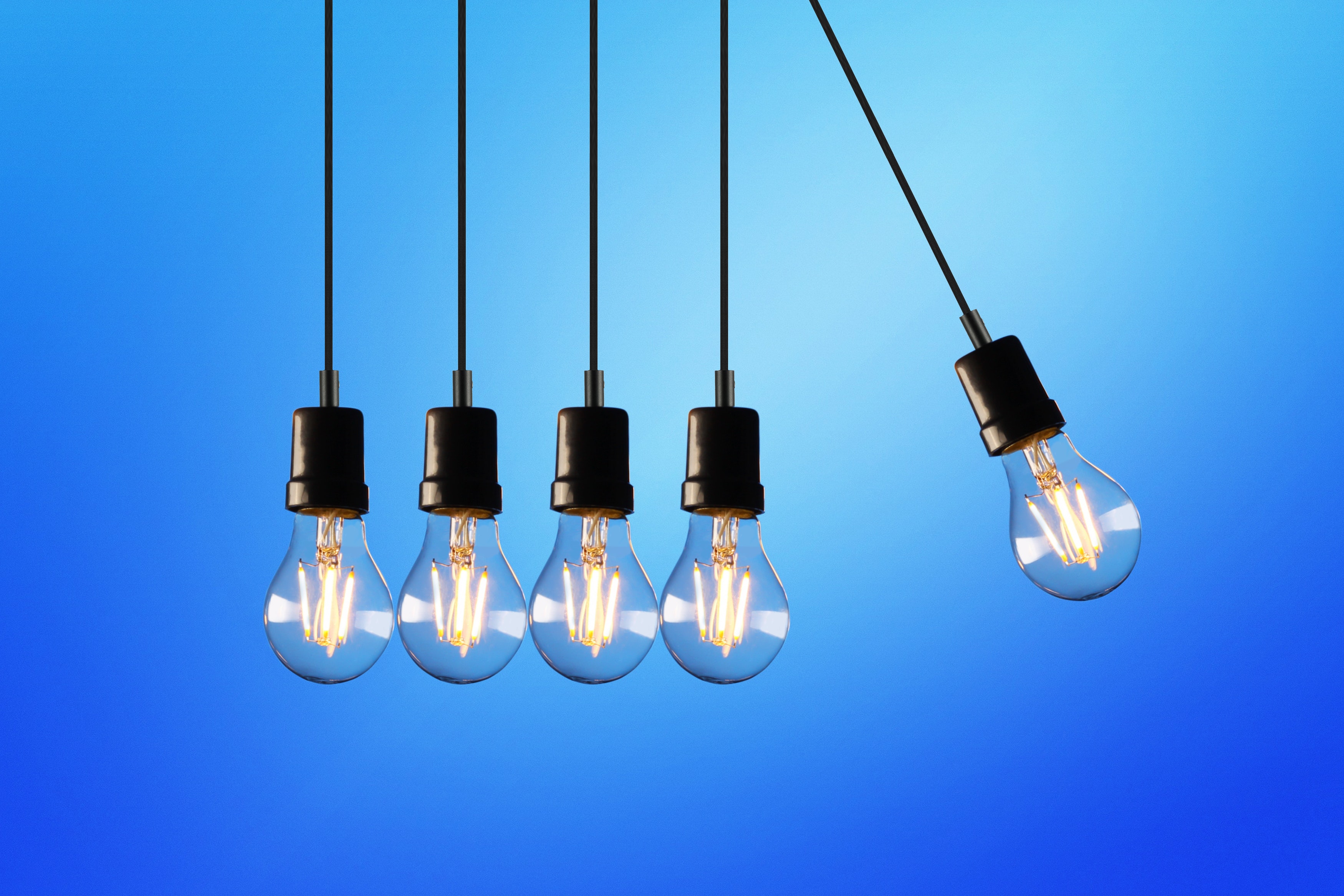 content marketing five light bulb lights