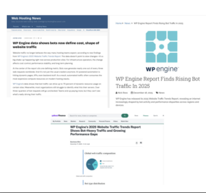 Thumbnail Media Coverage: WP Engine Web Traffic Trends Report